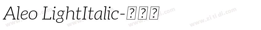 Aleo LightItalic字体转换